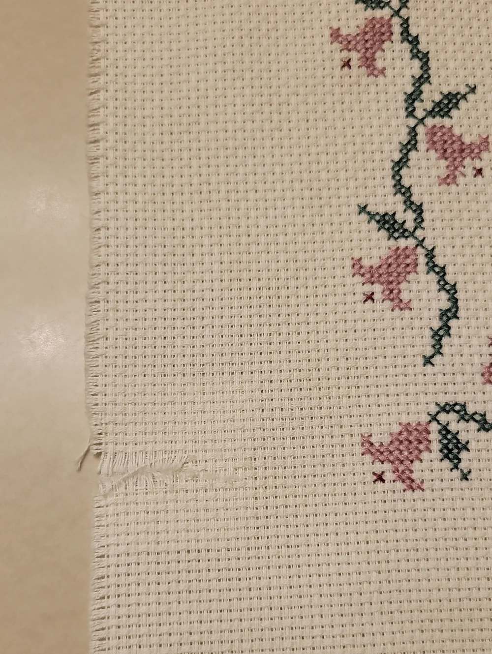 VTG Finished Cross Stitch Alphabet Floral Cottagecore Bible Verse Peter‎ 1:2